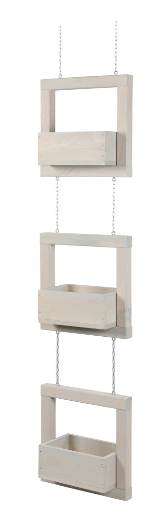 Pinewood three-level hanging shelf